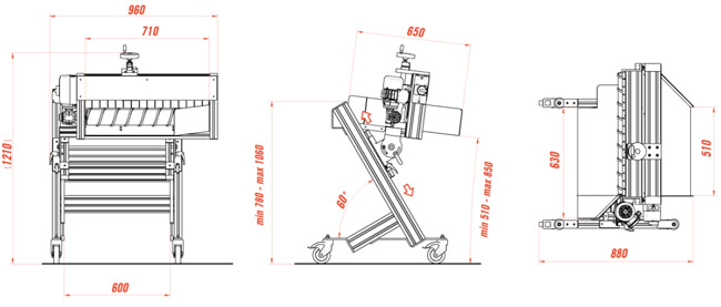 FSRV PLUS dimenzije spiralnega ločevalnika